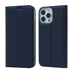 Ultra Slim Card Magnetic Automatic Suction Leather Wallet Case for iPhone 13 Pro (6.1 inch) - Royal Blue
