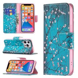 Blue Plum Leather Wallet Case for iPhone 13 Pro (6.1 inch)