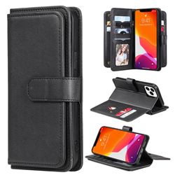 Multi-function Ten Card Slots and Photo Frame PU Leather Wallet Phone Case Cover for iPhone 13 Pro Max (6.7 inch) - Black