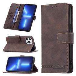 Binfen Color RFID Blocking Leather Wallet Case for iPhone 13 Pro Max (6.7 inch) - Brown