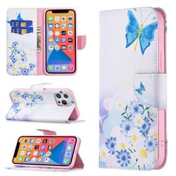 Butterflies Flowers Leather Wallet Case for iPhone 13 Pro Max (6.7 inch)