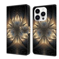 Resplendent Mandala Crystal PU Leather Protective Wallet Case Cover for iPhone 14 Pro (6.1 inch)