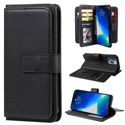 Multi-function Ten Card Slots and Photo Frame PU Leather Wallet Phone Case Cover for iPhone 14 Pro Max (6.7 inch) - Black