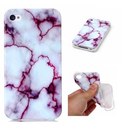 Bloody Lines Soft TPU Marble Pattern Case for iPhone 4s 4 4G
