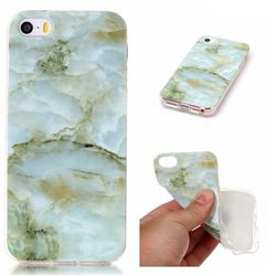 Jade Green Soft TPU Marble Pattern Case for iPhone SE 5s 5