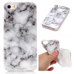 Smoke White Soft TPU Marble Pattern Case for iPhone SE 5s 5