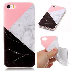 Tricolor Soft TPU Marble Pattern Case for iPhone SE 5s 5
