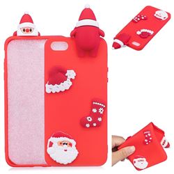 Red Santa Claus Christmas Xmax Soft 3D Silicone Case for iPhone SE 5s 5