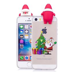 Christmas Spree Soft 3D Climbing Doll Soft Case for iPhone SE 5s 5