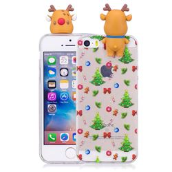 Christmas Bow Soft 3D Climbing Doll Soft Case for iPhone SE 5s 5