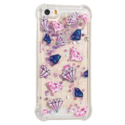 Diamond Dynamic Liquid Glitter Sand Quicksand Star TPU Case for iPhone SE 5s 5