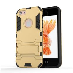Armor Premium Tactical Grip Kickstand Shockproof Dual Layer Rugged Hard Cover for iPhone SE 5s 5 - Golden