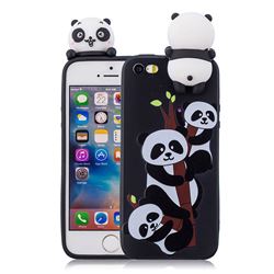Ascended Panda Soft 3D Climbing Doll Soft Case for iPhone SE 5s 5