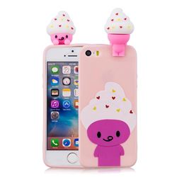 Ice Cream Man Soft 3D Climbing Doll Soft Case for iPhone SE 5s 5