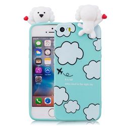 Cute Cloud Girl Soft 3D Climbing Doll Soft Case for iPhone SE 5s 5