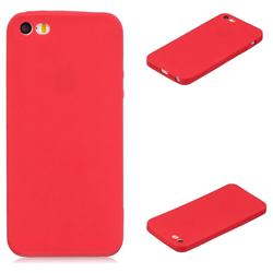 Candy Soft Silicone Protective Phone Case for iPhone SE 5s 5 - Red
