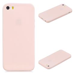 Candy Soft Silicone Protective Phone Case for iPhone SE 5s 5 - Light Pink