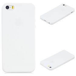 Candy Soft Silicone Protective Phone Case for iPhone SE 5s 5 - White