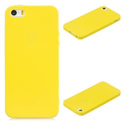 Candy Soft Silicone Protective Phone Case for iPhone SE 5s 5 - Yellow