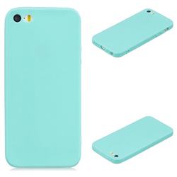 Candy Soft Silicone Protective Phone Case for iPhone SE 5s 5 - Light Blue