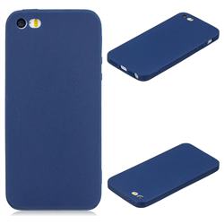 Candy Soft Silicone Protective Phone Case for iPhone SE 5s 5 - Dark Blue