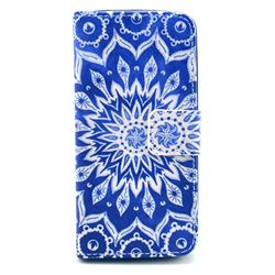 Mandala Flower Leather Wallet Case for iPhone SE 5s 5