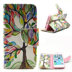 The Tree of Life Leather Wallet Case for iPhone SE 5s 5