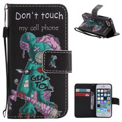 One Eye Mice PU Leather Wallet Case for iPhone SE 5s 5