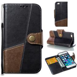 Retro Magnetic Stitching Wallet Flip Cover for iPhone SE 5s 5 - Dark Gray