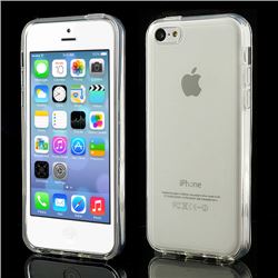 Inner Frosted Soft TPU Gel Case for iPhone 5C - Transparent