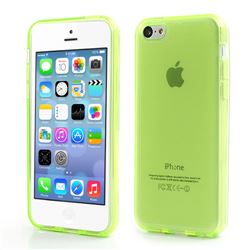 Inner Frosted Soft TPU Gel Case for iPhone 5C - Green