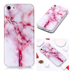 Red Grain Soft TPU Marble Pattern Phone Case for iPhone 5c