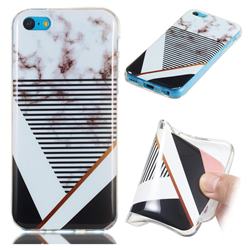 Pinstripe Soft TPU Marble Pattern Phone Case for iPhone 5c