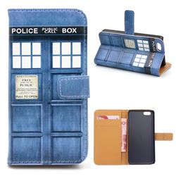 Police Box Leather Wallet Case for iPhone 5c