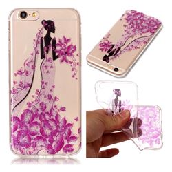 Princess Super Clear Flash Powder Shiny Soft TPU Back Cover for iPhone 6s 6 6G(4.7 inch)