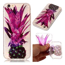 Purple Pineapple Super Clear Flash Powder Shiny Soft TPU Back Cover for iPhone 6s 6 6G(4.7 inch)