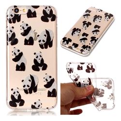 Naughty Panda Super Clear Flash Powder Shiny Soft TPU Back Cover for iPhone 6s 6 6G(4.7 inch)