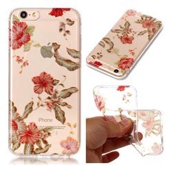 Blossom Azalea Super Clear Flash Powder Shiny Soft TPU Back Cover for iPhone 6s 6 6G(4.7 inch)