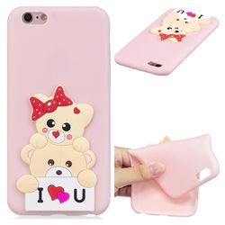 Love Bear Soft 3D Silicone Case for iPhone 6s 6 6G(4.7 inch)