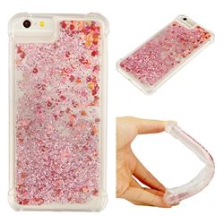 Dynamic Liquid Glitter Sand Quicksand Star TPU Case for iPhone 6s 6 6G(4.7 inch) - Diamond Rose