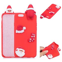 Red Santa Claus Christmas Xmax Soft 3D Silicone Case for iPhone 6s 6 6G(4.7 inch)