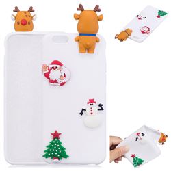 White Elk Christmas Xmax Soft 3D Silicone Case for iPhone 6s 6 6G(4.7 inch)
