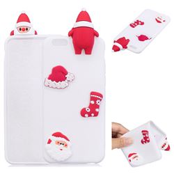 White Santa Claus Christmas Xmax Soft 3D Silicone Case for iPhone 6s 6 6G(4.7 inch)