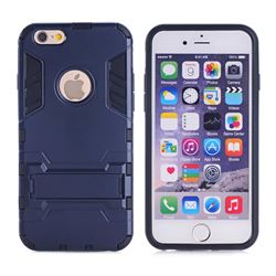 Armor Premium Tactical Grip Kickstand Shockproof Dual Layer Rugged Hard Cover for iPhone 6s 6 6G(4.7 inch) - Navy