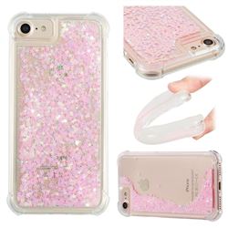 Dynamic Liquid Glitter Sand Quicksand TPU Case for iPhone 6s 6 6G(4.7 inch) - Silver Powder Star
