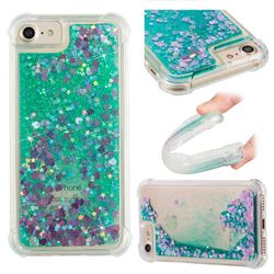 Dynamic Liquid Glitter Sand Quicksand TPU Case for iPhone 6s 6 6G(4.7 inch) - Green Love Heart