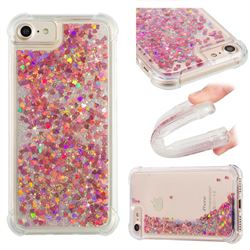 Dynamic Liquid Glitter Sand Quicksand TPU Case for iPhone 6s 6 6G(4.7 inch) - Rose Gold Love Heart