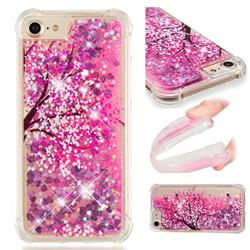 Pink Cherry Blossom Dynamic Liquid Glitter Sand Quicksand Star TPU Case for iPhone 6s 6 6G(4.7 inch)