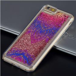 Blue and White Glassy Glitter Quicksand Dynamic Liquid Soft Phone Case for iPhone 6s 6 6G(4.7 inch)