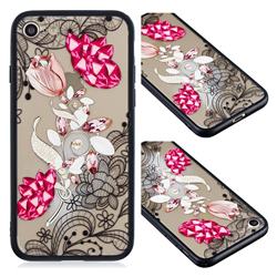 Tulip Lace Diamond Flower Soft TPU Back Cover for iPhone 6s 6 6G(4.7 inch)